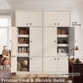 thumbnail image 3 of OMCPET71" Tall Storage Cabinet, 6 Doors 3 Drawers, Freestanding Kitchen Pantry for Bathroom, Living Room, Entryway, White, 3 of 10