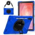 thumbnail image 2 of For Samsung Galaxy Tab S11 Ultra Case 14.6 inch SM-X930/SM-X936B, 360 Hand Strap, Shoulder Strap, Kickstand, Rugged Drop Protection, Blue, 2 of 7