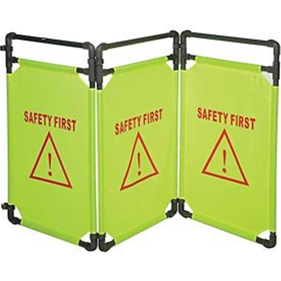 Vestil Manufacturing FBR-3 Safety First Folding Fabric Barrier