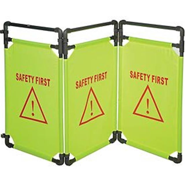 Vestil Manufacturing FBR-3 Safety First Folding Fabric Barrier