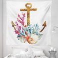 thumbnail image 1 of Colorful Tapestry, Corals Seaweed Nature Deep Sea Underwater Life Diving Enjoyment Marine Print, Fabric Wall Hanging Decor for Bedroom Living Room Dorm, 5 Sizes, Caramel Multicolor, by Ambesonne, 1 of 1