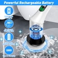 thumbnail image 3 of Electric Spin Scrubber Cordless, Jinyi 9-in-1 Power Cleaning Brush with Adjustable Long Handle, 2-Speed Waterproof Shower Scrubber for Bathroom Tub, Tile & Floor, 3 of 7