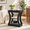 Black-1, variant on Black 2-Pack End Tables with Charging Station, Modern Curved Storage Side Tables