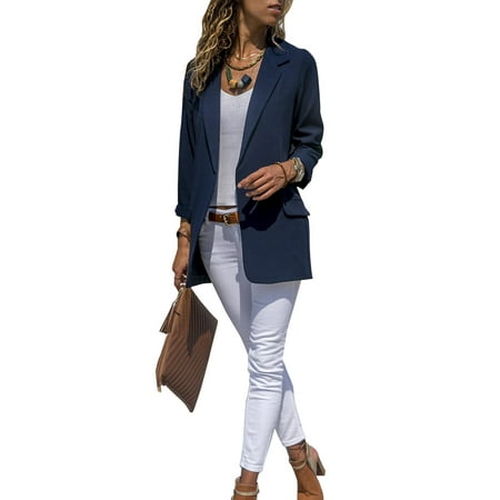 Fashion Women Slim Casual Suit Blazer Coat jacket Ladies OL Office Work Business Long Sleeve Outwear