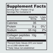 Vital Proteins Collagen Peptides Powder Stick Packs for Joints, Hair, Skin and Nails, Unflavored Collagen Support, 8 Count