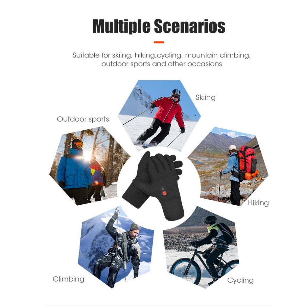 SAVIOR HEAT Thermal Heated Gloves Motorcycle Skiing Men Women Electric Heating Glove Winter Waterproof Warm Rechargeable Heated Glove
