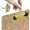 thumbnail image 3 of FMSHPON Gold Glitter Leopard Print Clipboard Hardboard Wood Nursing Clip Board and Pull for Standard A4 Letter 13x9 inches, 3 of 5