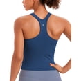 thumbnail image 1 of Top Deportivo CRZ YOGA Sin Costuras con Sostén Acolchado Azul Marino M, 1 of 5