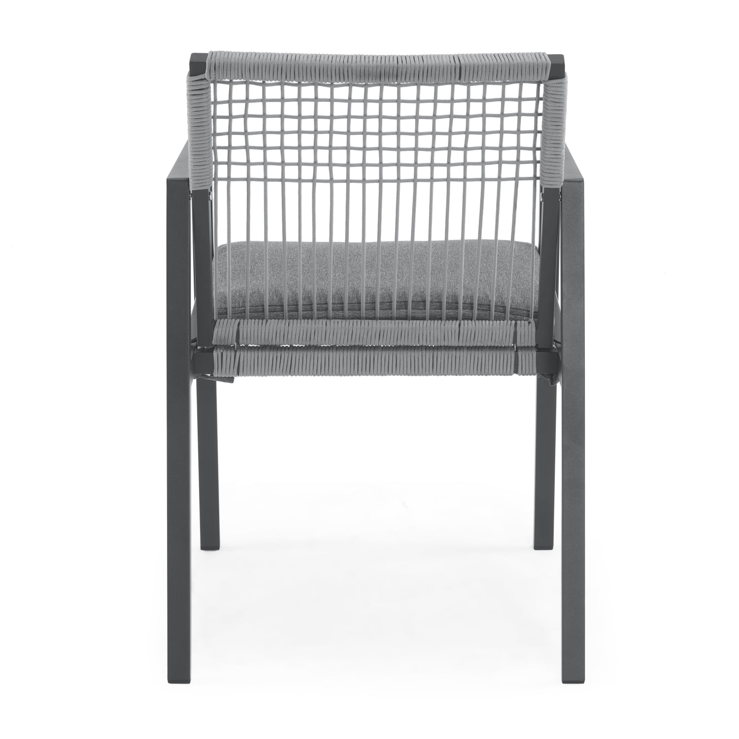 Outdoor Dining Chairs Set of 2, Aluminum Rope , Patio Balcony Chairs with Cushions