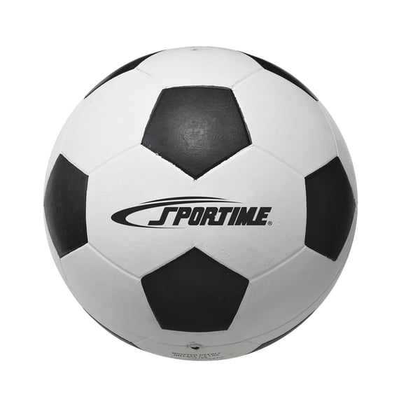 Pelota de Fútbol Sportime Talla 4 Negro Blanco Sin Látex