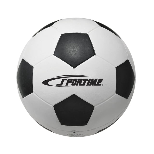 Pelota de Fútbol Sportime Talla 4 Negro Blanco Sin Látex