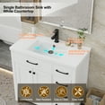 thumbnail image 5 of Eclife 36 in White Bathroom Vanities with Integrated Sink Top, Contemporary, 1 Pack, 5 of 7