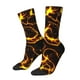 thumbnail image 1 of Balery Orange Lightning Calcetas Largas con Estampado para Hombre y Mujer – Suaves y Transpirables, Talla Única (US 5-11), 1 of 6
