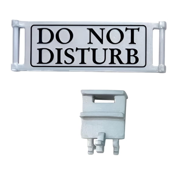 Fits Any Doorbell Rotates, Do Not Disturb and No Soliciting Combined Sign, Easy Install No Tools Needed Slides On Off Hook