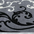 thumbnail image 4 of Grey Allstar with White and Black Floral Design Modern Geometric Area Rug (5' 2" x 7' 2"), 4 of 7