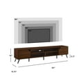 thumbnail image 6 of Walker Edison Mid-Century Modern 2-Door TV Stand for TVs up to 90”, Dark Walnut, 6 of 11