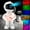 MoonWhite, variant on Qcwqmyl Astronaut Galaxy Projector Star Led Night Light for Bedroom Ceiling Kids Space Light