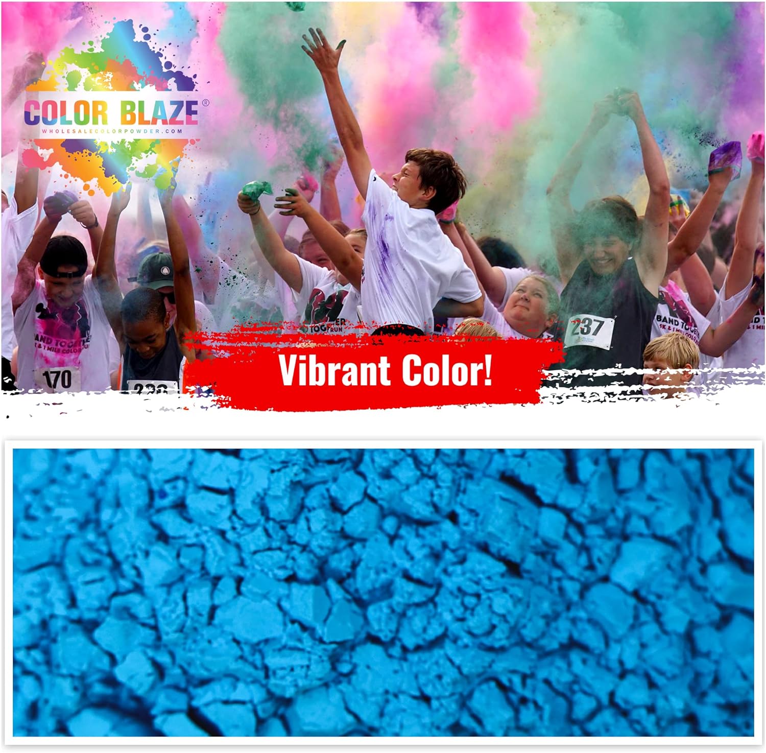Color Powder Gender Reveal Blue - 25 Pounds - Ideal for Fun Runs, Holi Festivals, Color Wars, and More!