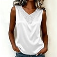 thumbnail image 2 of IFNWSV Tank Tops for Women U Neck Sleeveless Spaghetti Strap Solid Color Lightweight Summer Cami White XL, 2 of 6