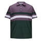 thumbnail image 2 of pstuiky camisetas para hombre, Blusa informal de manga corta con cuello vuelto y botones con costuras a rayas para hombre camisas casuales para hombre s, 2 of 5