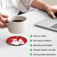 thumbnail image 3 of Red Christmas Coasters Set of 2, Absorbent Coasters for Drinks, Snowman Snowflake Gifts Xmas Tree Coaster for Desk Coffee Table Protection, Home Decor House Warming Gifts 4", 3 of 8