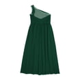 thumbnail image 5 of YONGHS Kids Girls One Shoulder Wedding Bridesmaid Dress Party Gowns Green 14, 5 of 5