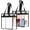 White, variant on 2 Pack TIFOR Approved Clear Tote Bags, 12x6x12 Large Plastic Beach Bags with Handles