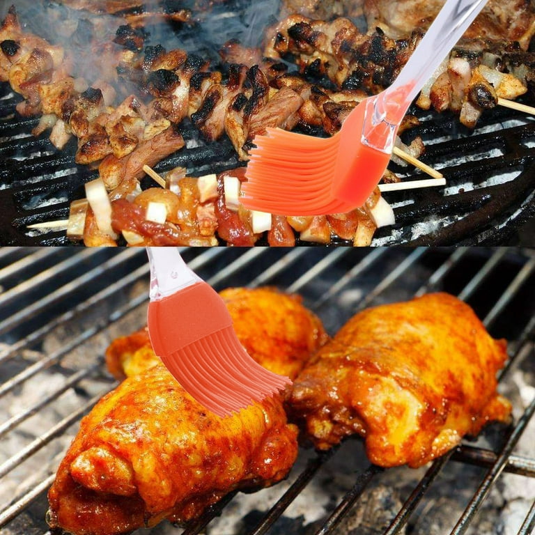 Basting Brush and Pastry Brush-Set Of 2 Silicone Brush, Kitchen Basting  Brush - 7 Inch-Great For BBQ Meat,Grill,Cakes and Pastries 