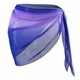 thumbnail image 2 of Solid Swimsuit Coverups for Women Sarong Beach Bikini Wrap Sheer Short Skirt Chiffon Scarf for Swimwear Lightweight Bathing Wear Fashion Trendy Cover Up Summer Beach Outfits 2026, 2 of 5