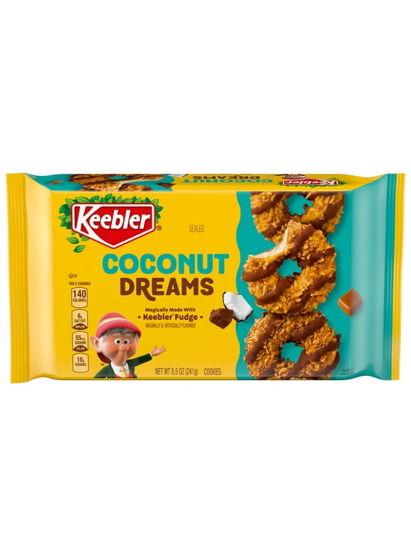 Keebler Coconut Dreams Fudge, Coconut & Caramel Cookies 8.5 oz