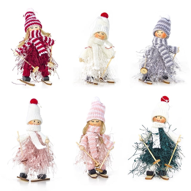 Billuyoard Angel Doll Feliz Navidad Decoración para el hogar 2021 Navidad Noel Adornos de Navidad Decoración del árbol de Navidad Decoración Kits de decoración para fiestas