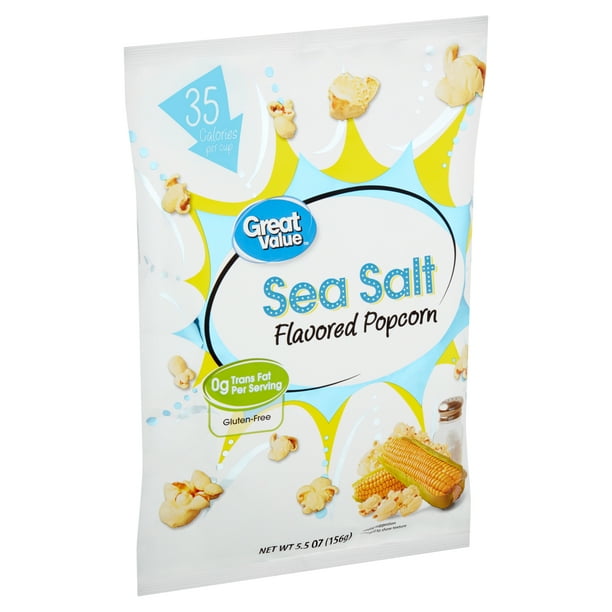 Great Value Sea Salt Flavored Popcorn, 5.5 Oz
