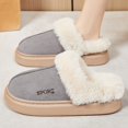 thumbnail image 2 of XIMIN Women's Anti-Slip Sole Fuzzy Slippers Warm House Slippers with Plush Lining Fluffy Platform Winter House Shoes Indoor Y2k Cute & Cozy, 2 of 6