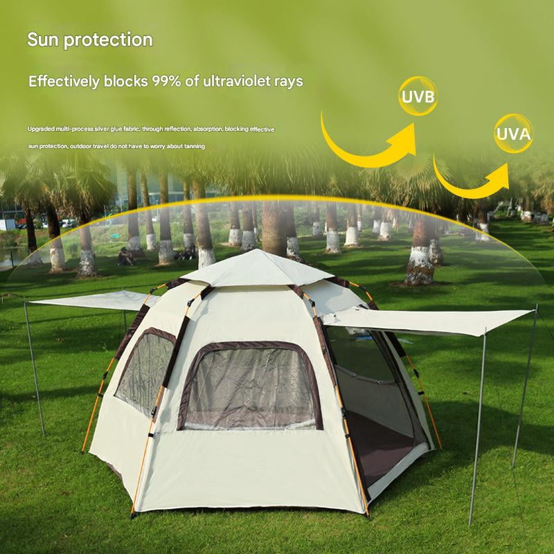 KFeng Inflatable Camping Tent for 4-8 People,Portable Family Tent with Instant Setup&Sun Protection