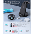 thumbnail image 3 of Wireless Charger for Samgsung, 3 in 1 Wireless Charging Station for Samsung Galaxy Watch 6 5 4 3 Pro Classic Galaxy Buds - Charger Dock Stand for S24 Ultra S23 S22 S21 S20 Note 20 10 Z Fold Android, 3 of 8
