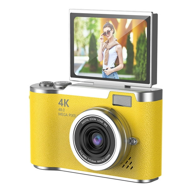 Cámara digital Pisexur para estudiantes, pantalla abatible de 2,4 pulgadas, enfoque automático, 1080P, alta definición, selfies, belleza, electrónica para niños, organizador de electrónica.