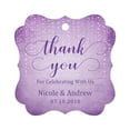 thumbnail image 1 of Darling Souvenir Custom Names Thank You For Celebrating With Us Wedding Hang Tags Personalized Party Tags-Stary Mauve Purple-50 Tags, 1 of 6