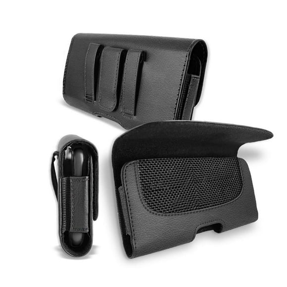 for LG Stylo 4 Case, LG Stylo 4 Plus Case, TMAN PU Leather Sideways Belt Pouch Holder Cover Case for LG Stylo 4 / LG Stylo 4 Plus (Slim Size Fit)