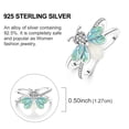 thumbnail image 4 of MULA 925 Sterling Silver Luminous Firefly Ring for Women, Hypoallergenic 5A Zircon Dainty Birthday & Valentine's Day Gift with Box Size 8, 4 of 9