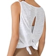 thumbnail image 5 of Exercise Tank Tops for Women Sleeveless Cropped Tank Tops Crewneck Basic Undershirt Yoga Workout Casual Athletic Stretch Racerback Breathable Tee (White,XL), 5 of 5