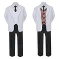 thumbnail image 2 of 6pc Boy Formal Necktie Black White Suit Set Satin Color Vest Baby Sm-20 Teen, 2 of 3