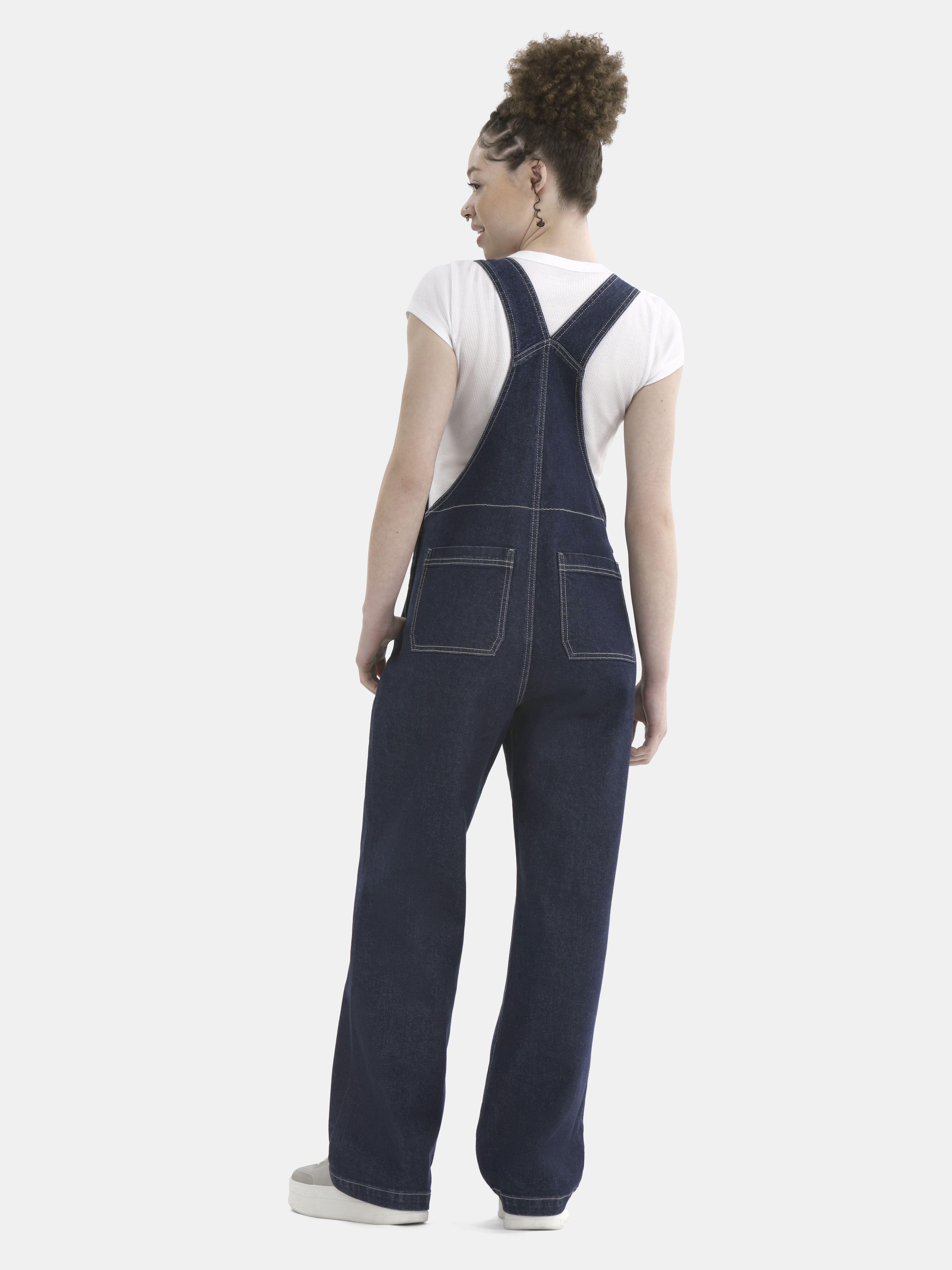 No Boundaries Baggy Denim Overalls, Women's