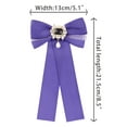 thumbnail image 2 of INSPIRE CHIC Women's Bow Brooch Bowknot Costume Elegant Bow Tie with Beads Purple One Size, 2 of 5