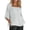 White, variant on Tops for Women 3/4 Sleeve Solid Color Fashion Summer T Shirts 2026 Square Neck Lightweight Casual Going Out Tees