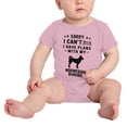 thumbnail image 2 of Sorry I Can't I Have Plans With My Norwegian Buhund Love Pet Dog Funny Baby Jumpsuits (Pink, 18-24 Months), 2 of 5