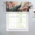 thumbnail image 4 of Peacock Curtains Valances for Home Decor Elegant Animal Flower Plant Retro Asian Art Privacy Window Valances for Living Room Kitchen 54 by 18 in, 1 Panel, 4 of 6