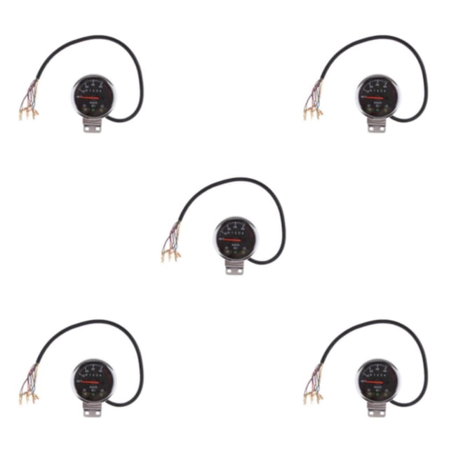 Scienceny Motorcycle Tachometer KM/h Speedometer Odometer Gauge Signal 12V Light Type2 NO2