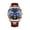 Brown, variant on High End Luxury Mens Watch with Blue Face, 30M Waterproof