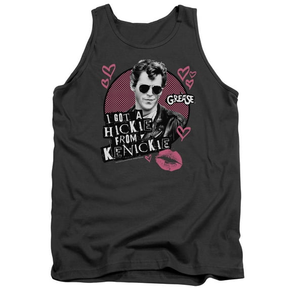 Grease Kenickie Adult Tank Top Charcoal