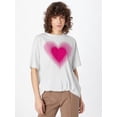 thumbnail image 1 of Women's Casual Crew Neck T-Shirt with Gradient Heart, Knit Fabric, Medium Stretch, All Season FashiCamisetas para mujer, lindas camisetas con estampado gráfico, de manga corta, estilo casual, para ve, 1 of 8
